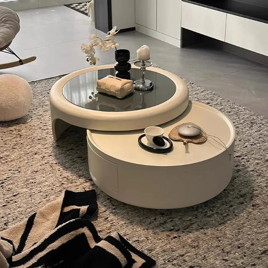 Modern Luxury Round Coffee Table – Minimalist Living Room Furniture