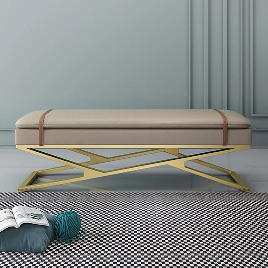 Luxury Nordic Bench – Elegant Makeup Stool & Entryway Seating