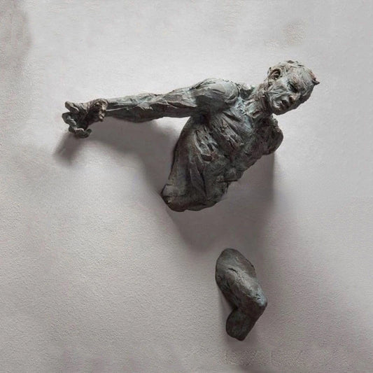 Wall Man Sculpture – Modern Resin Wall Art for Home & Living Room